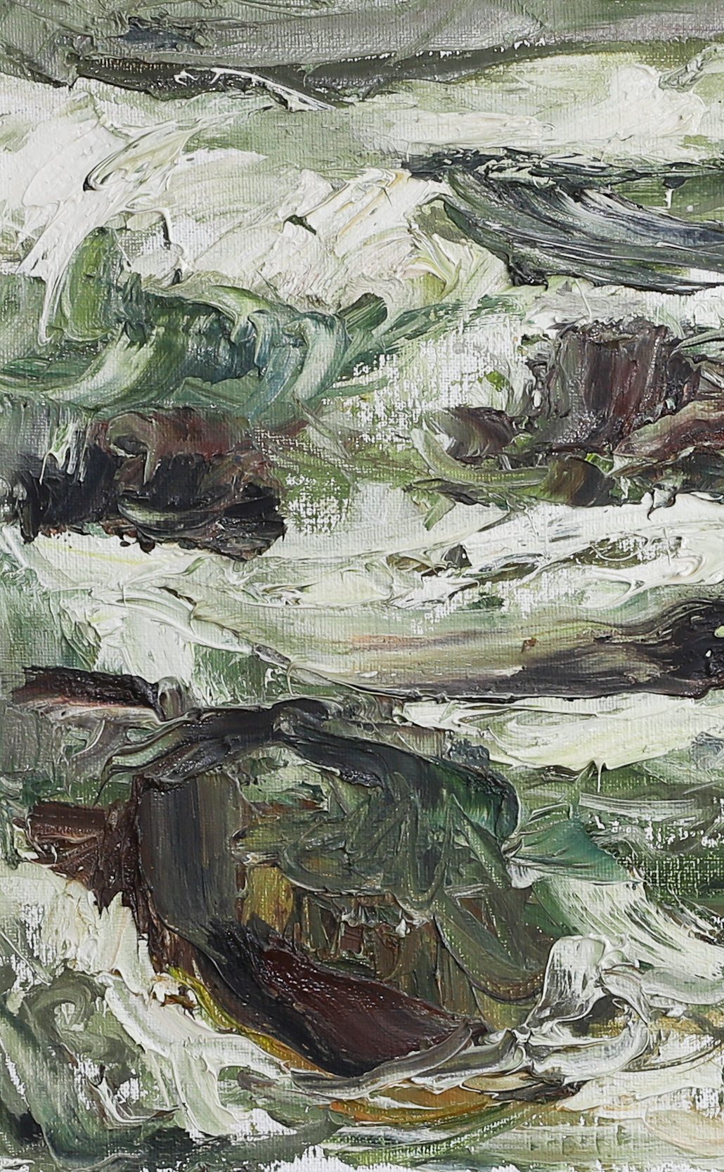 Mid Century Vintage Seascape from Sweden by O Wessbohn