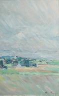 Load image into Gallery viewer, Large Original Vintage Fine Art Landscape Oil Painting from Sweden