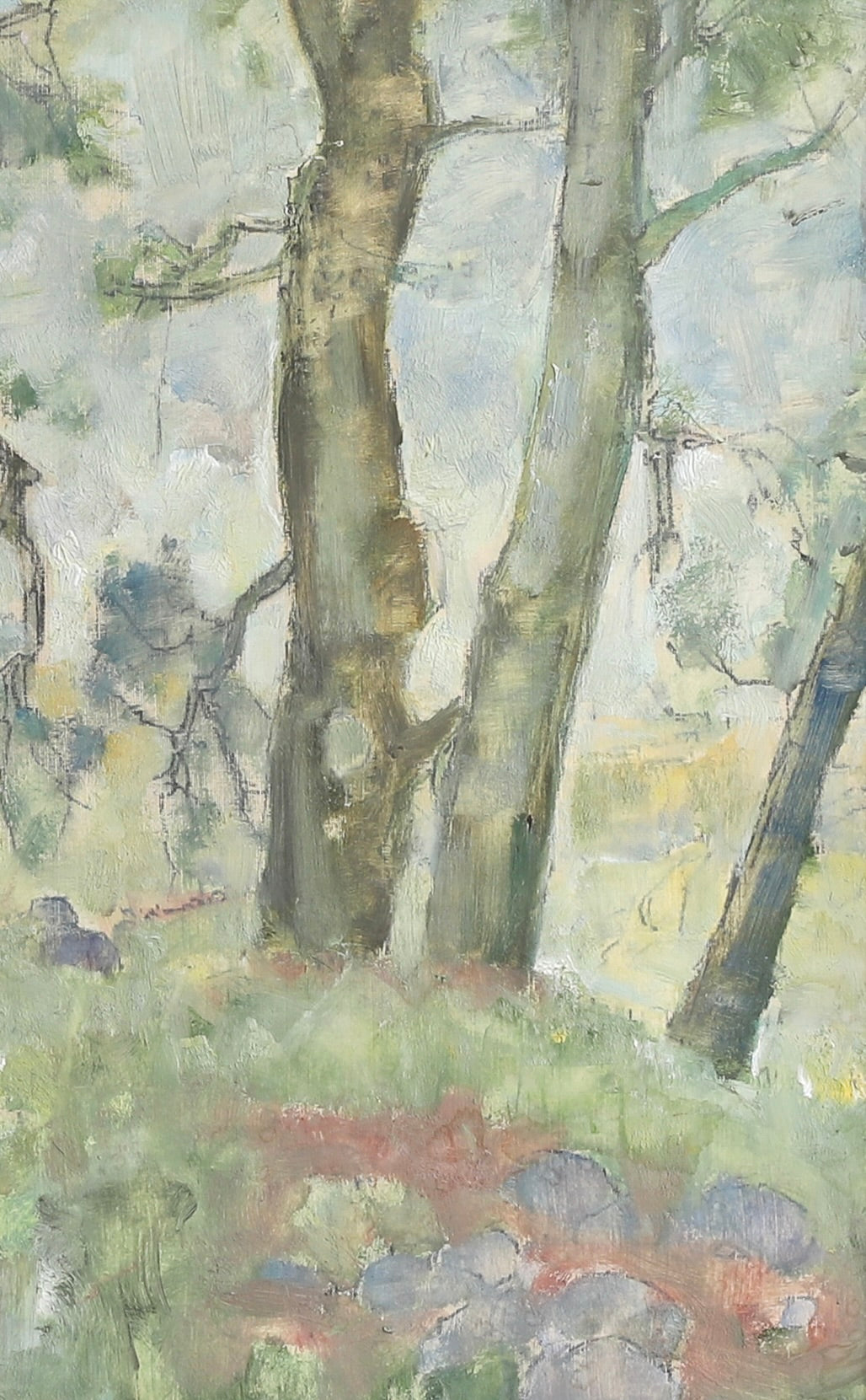 Mid Century Oil Painting By Listed Artist Martin Lindström Dated 1959 from Sweden