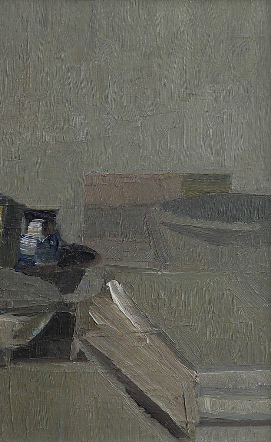 Mid Century Original Still Life Painting from Sweden 1956