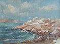 Load image into Gallery viewer, Vintage Art Original Coastal Oil Painting from Sweden