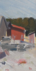 Load image into Gallery viewer, Mid Century Original Oil Painting from Sweden by Tage Nilsson