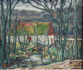 Load image into Gallery viewer, Vintage Mid Century Original Oil Painting of Village Mill