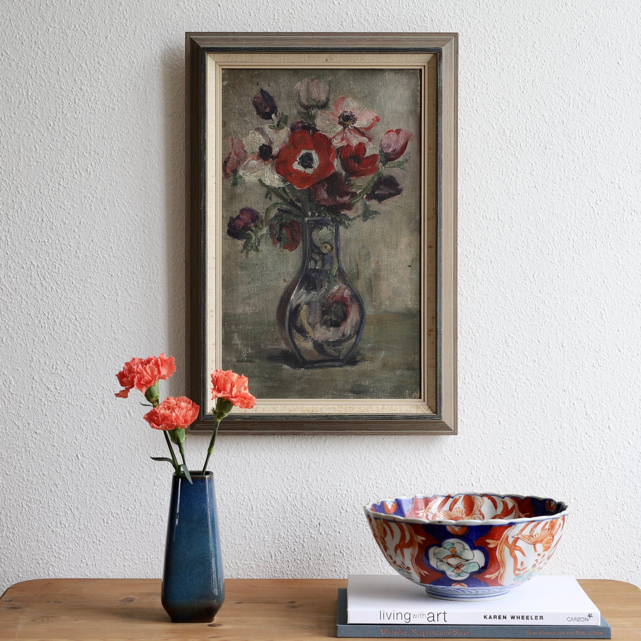 Vintage Original Still Life Original Oil Painting from Sweden