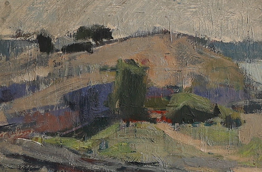 Vintage Mid Century Original Oil Painting from Sweden