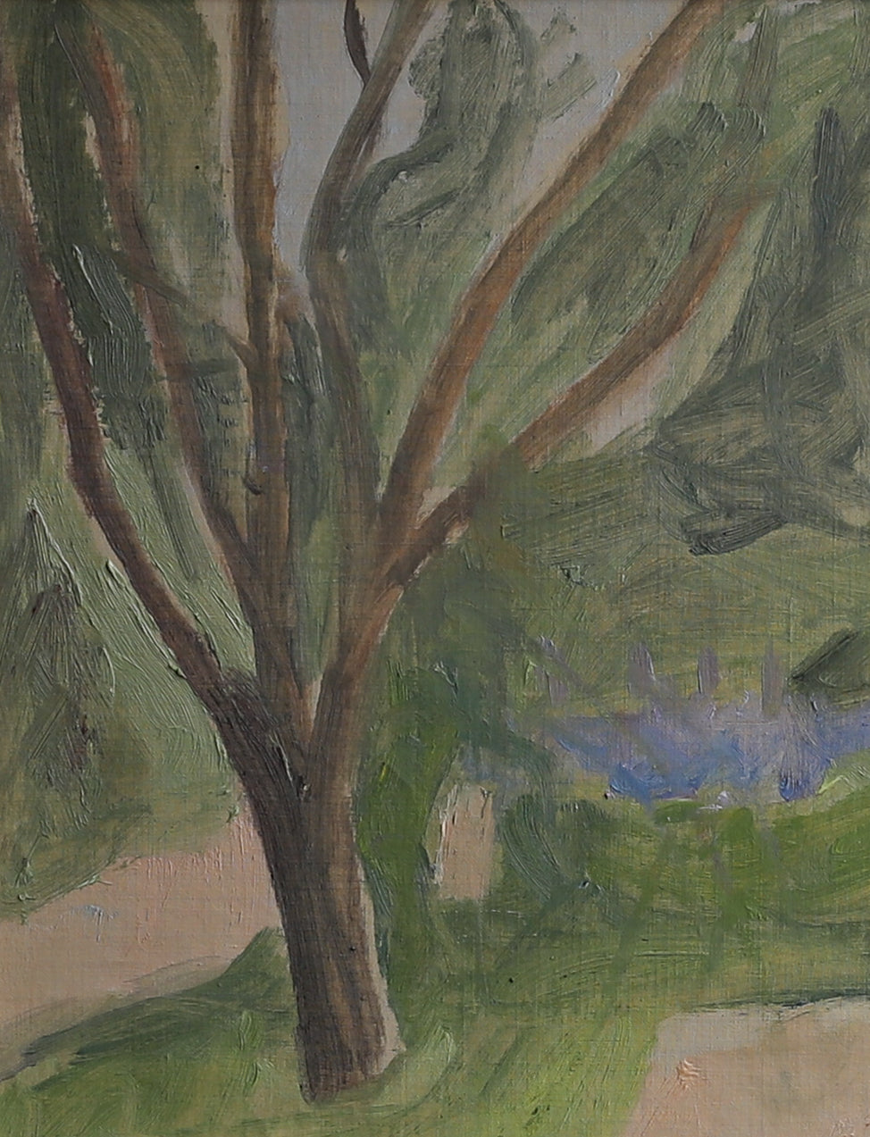 Mid Century Original Landscape Oil Painting From Sweden