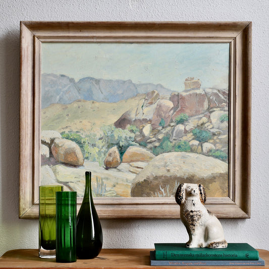 Vintage Art Room Mid Century Original Landscape Oil Painting