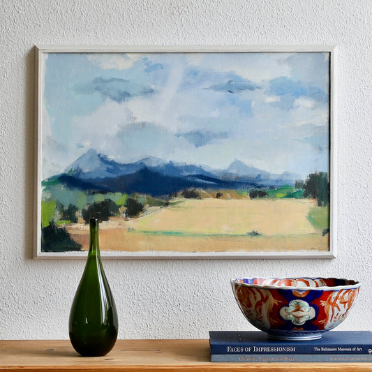Mid Century Vintage Art Oil Painting By S Wernheden Sweden