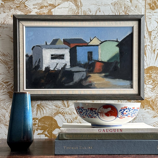 Mid Century Coastal Oil Painting Sweden A Larsson 1968