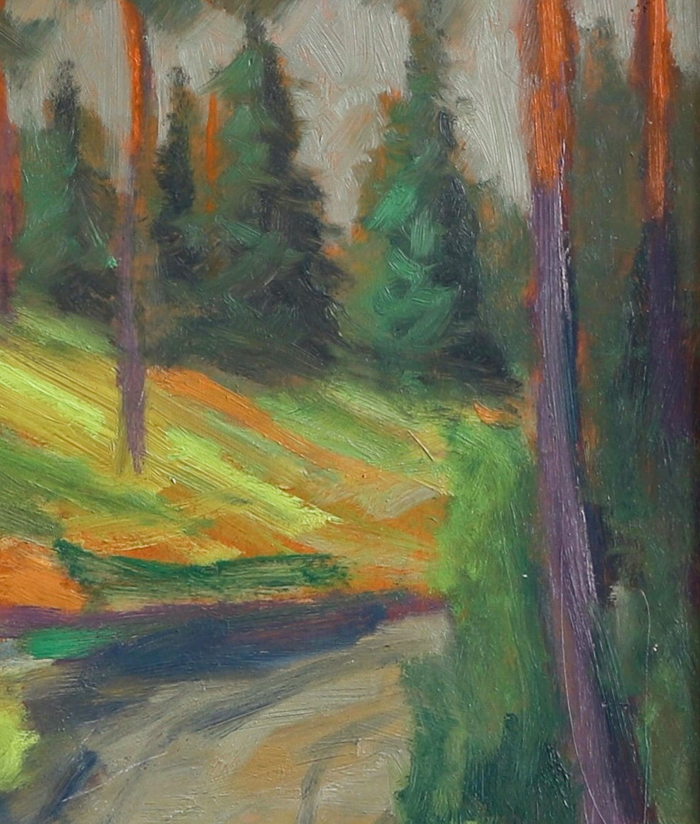 Mid Century Landscape Oil Painting From Sweden by Y Andersson