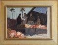 Load image into Gallery viewer, Mid Century Original Market Scene Oil Painting From Sweden