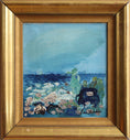 Load image into Gallery viewer, Vintage Mid Century Coastal Oil Painting From Sweden by L Herder