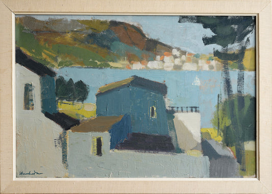 Mid Century Vintage Art Oil Painting By S Wernheden Sweden