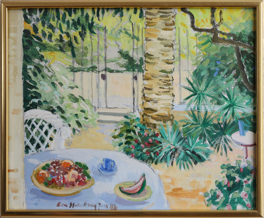 Vintage Art room Garden Landscape From Sweden EH Jacobsson