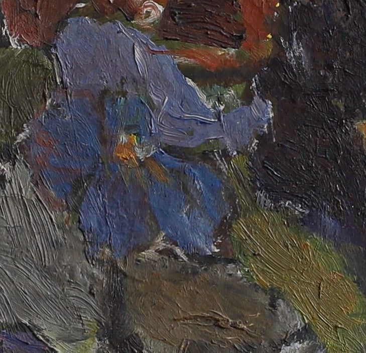 Swedish Mid Century Vintage Art Floral Still Life Oil Painting