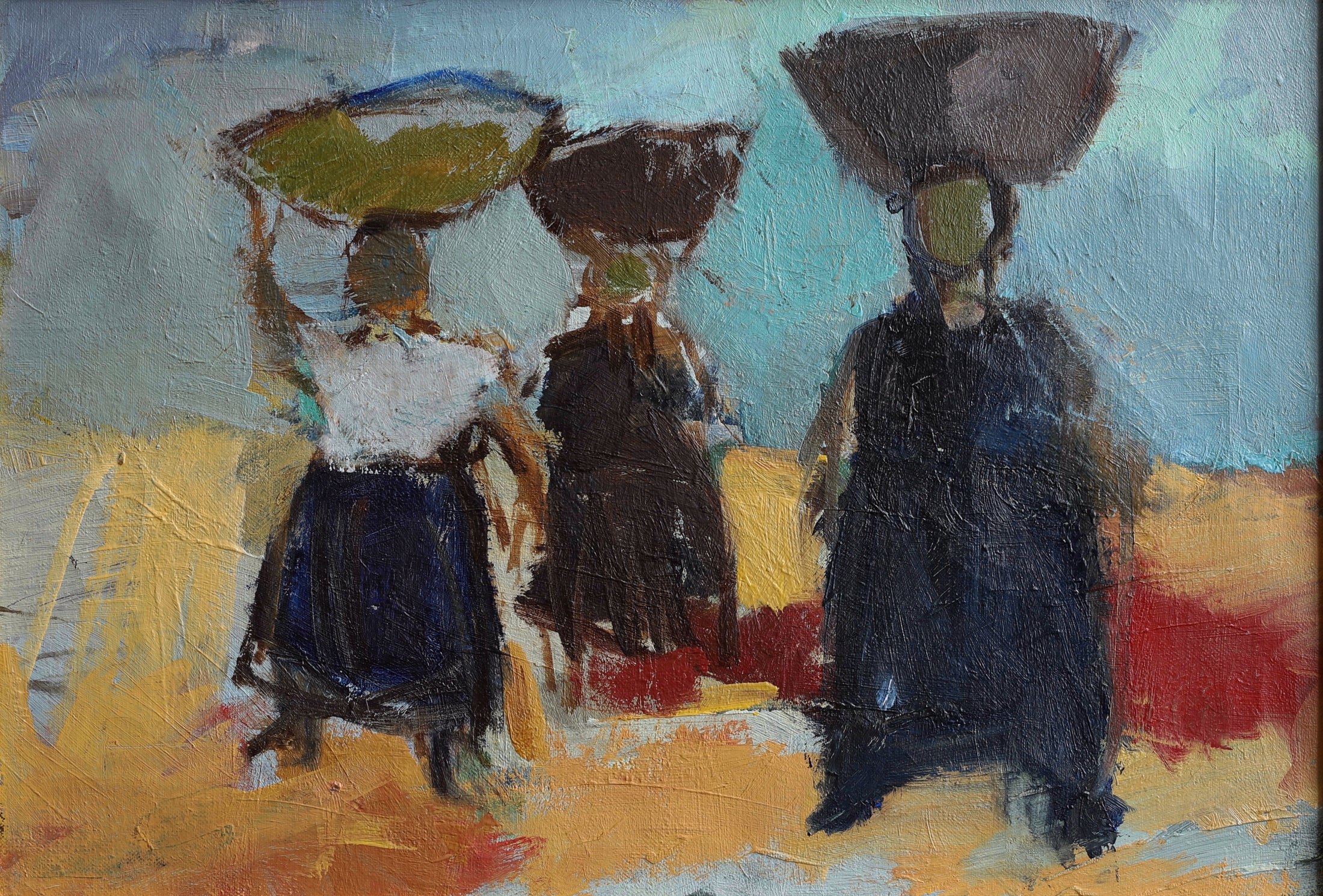 Original Vintage Art Mid Century Oil Painting from Sweden