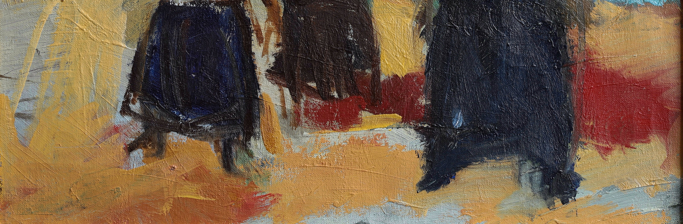 Original Vintage Art Mid Century Oil Painting from Sweden