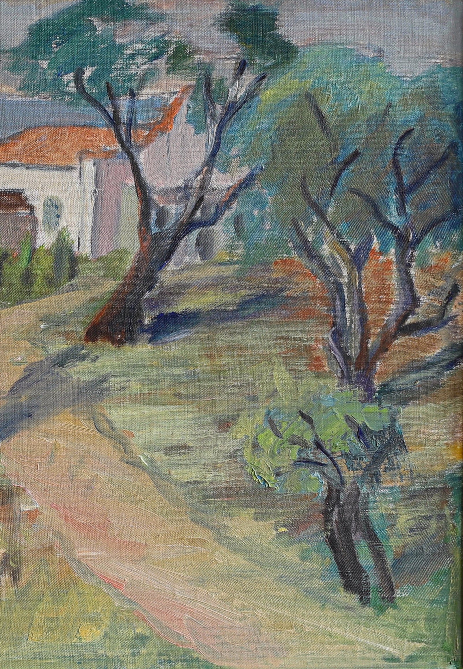 Mid Century Original Vintage Coastal Oil Painting from Sweden