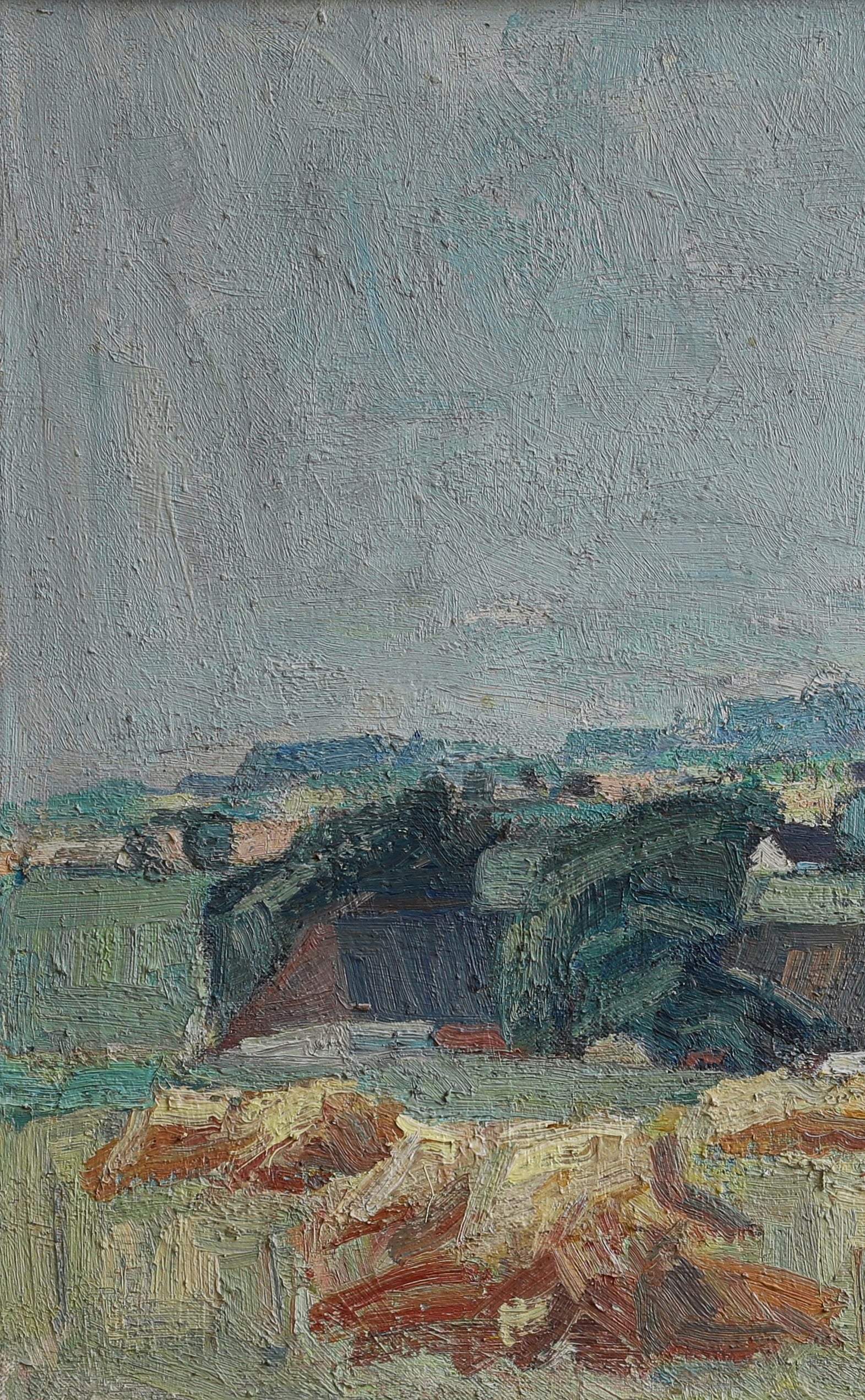 Original Vintage Fine Art Landscape Oil Painting from Sweden