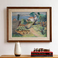 Load image into Gallery viewer, Mid Century Original Vintage Coastal Oil Painting from Sweden