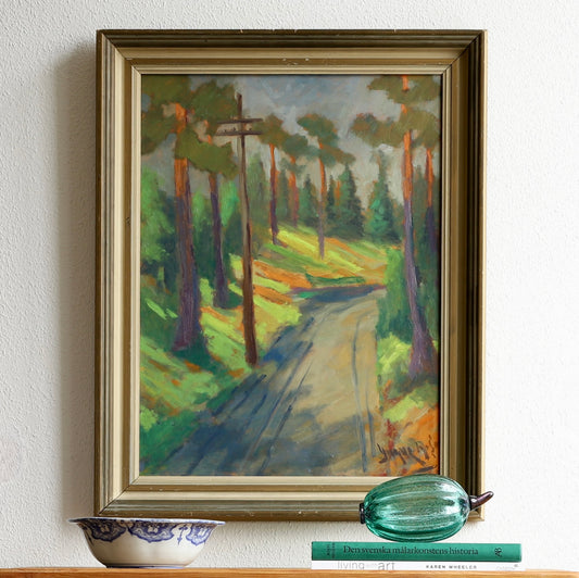 Mid Century Landscape Oil Painting From Sweden by Y Andersson