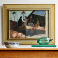 Load image into Gallery viewer, Mid Century Original Market Scene Oil Painting From Sweden