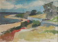 Load image into Gallery viewer, Vintage Mid Century Fine Art Coastal Oil Painting from Sweden