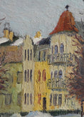 Load image into Gallery viewer, Mid Century Original City Winterscape Oil Painting From Sweden