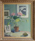 Load image into Gallery viewer, Mid Century Original Interior Oil Painting from Sweden 1945