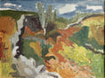 Load image into Gallery viewer, Colorful Swedish Vintage Original Landscape Oil Painting