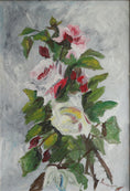 Load image into Gallery viewer, Mid Century Vintage Floral Oil Painting from Sweden