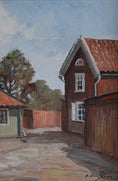 Load image into Gallery viewer, Original Oil Painting Vintage Art Mid Century Sweden