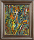 Load image into Gallery viewer, Vintage Mid Century Abstract Oil Painting from Sweden 1966