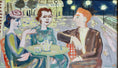 Load image into Gallery viewer, Mid Century Vintage Original Painting of Parisian Cafe 1956