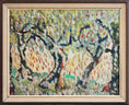 Load image into Gallery viewer, Mid Century Vintage Abstract Landscape Oil Painting From Sweden