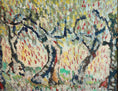 Load image into Gallery viewer, Mid Century Vintage Abstract Landscape Oil Painting From Sweden
