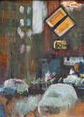 Load image into Gallery viewer, Vintage Art Mid Century Cityscape Oil Painting from Sweden