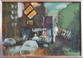 Load image into Gallery viewer, Vintage Art Mid Century Cityscape Oil Painting from Sweden