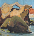 Load image into Gallery viewer, Mid Century Vintage Original Coastal Oil Painting from Sweden