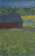 Load image into Gallery viewer, Vintage Art Original Farmhouse Landscape Painting from Sweden