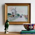 Load image into Gallery viewer, Vintage Mid Century Original Windmill Oil Painting from Sweden