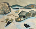 Load image into Gallery viewer, Vintage Art Original Winterscape Painting from Sweden