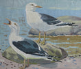 Load image into Gallery viewer, Vintage Original Oil Painting of Seagulls from Sweden