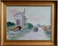 Load image into Gallery viewer, Vintage Mid Century Original Windmill Oil Painting from Sweden