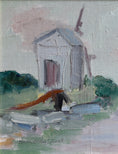 Load image into Gallery viewer, Vintage Mid Century Original Windmill Oil Painting from Sweden