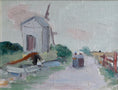 Load image into Gallery viewer, Vintage Mid Century Original Windmill Oil Painting from Sweden