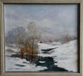 Load image into Gallery viewer, Vintage Original Winter Landscape Oil Painting from Sweden