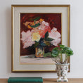 Load image into Gallery viewer, Colorful Mid Centry Vintage Still Life Oil Painting from Sweden