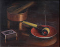 Load image into Gallery viewer, Original Vintage Art Mid Century Still Life Painting from Sweden