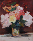 Load image into Gallery viewer, Colorful Mid Centry Vintage Still Life Oil Painting from Sweden